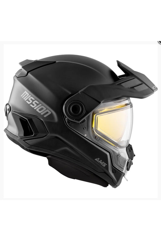 CKX Mission AMS MATTE Black Heated Shield Snowmobile Helmet M L XL 2X 3X 4X 5X 51240