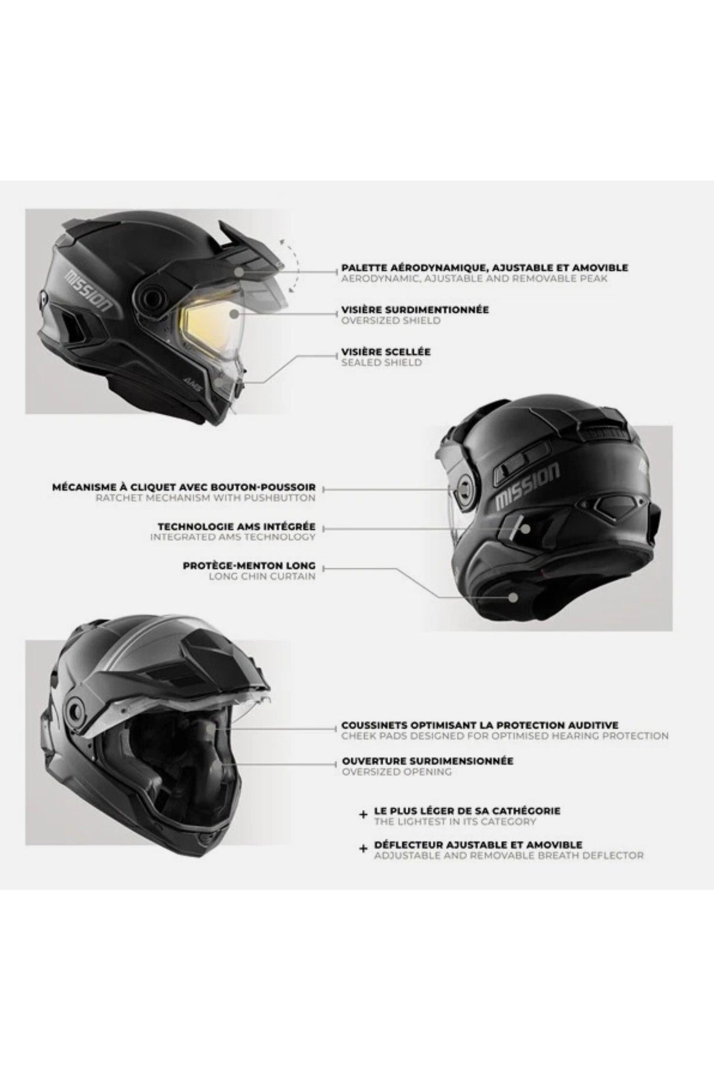 New White Lime CKX Mission Snowmobile Helmet w/ Heated Shield L XL 2XL 3XL 51695