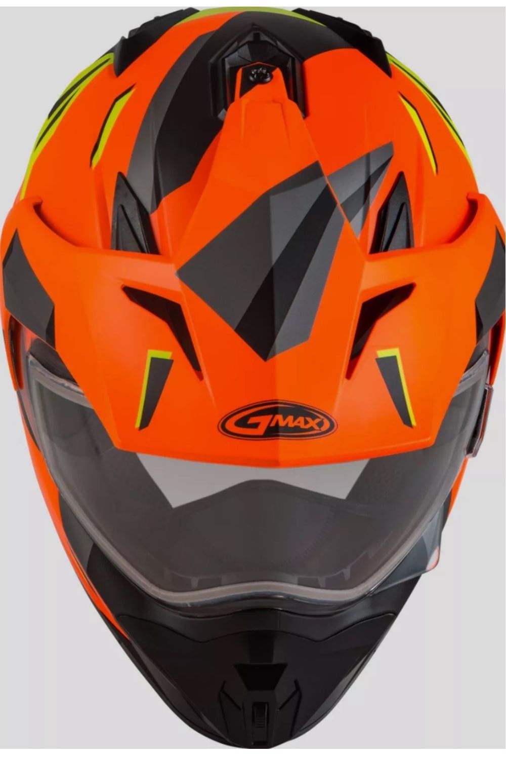 GMAX GM-11S Dual Sport Orange & Hi Vis Snowmobile Helmet  72-7127