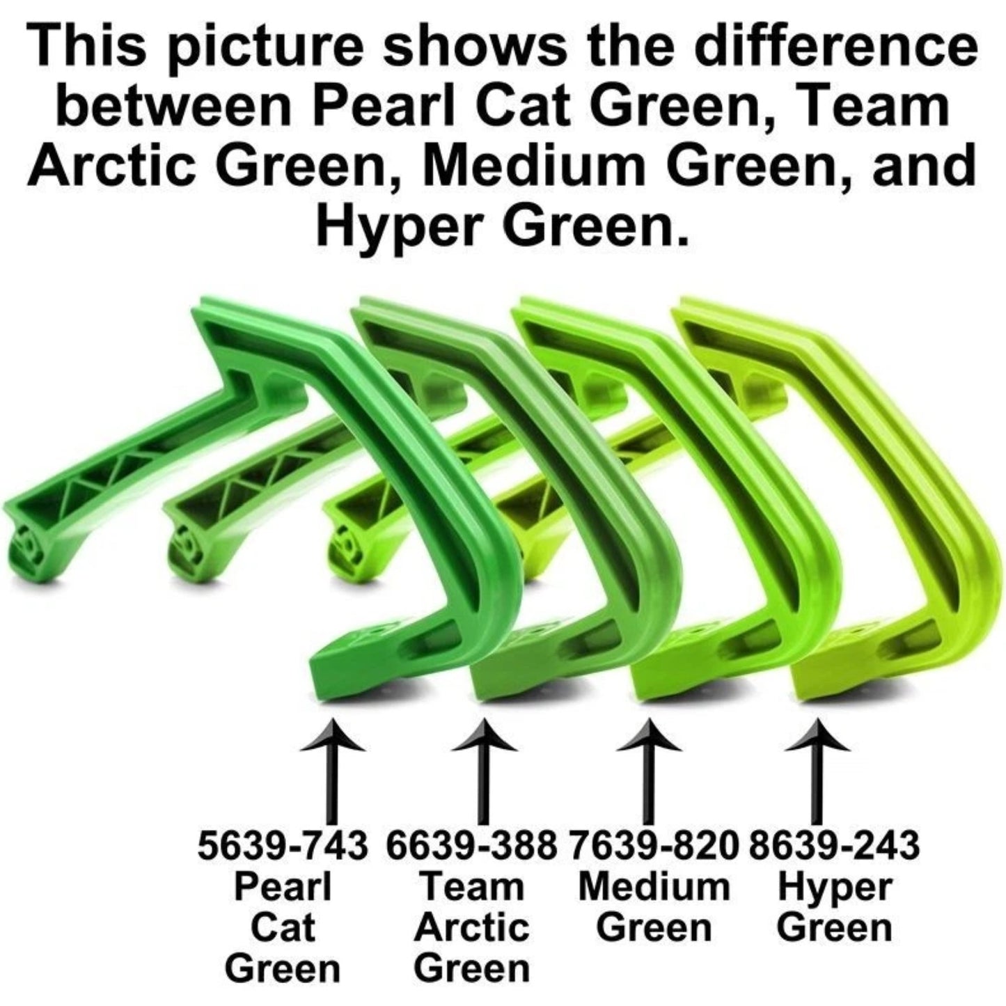 Arctic Cat Medium Green Snowmobile Ski-Loops Ski Handles Saddle-less 7639-820