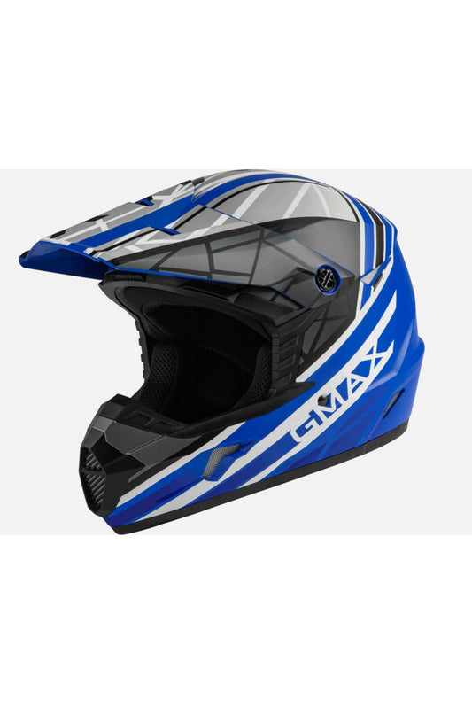 GMAX Adult MX-46 Off-Road Mega Helmet Matte Blue 72-6604X