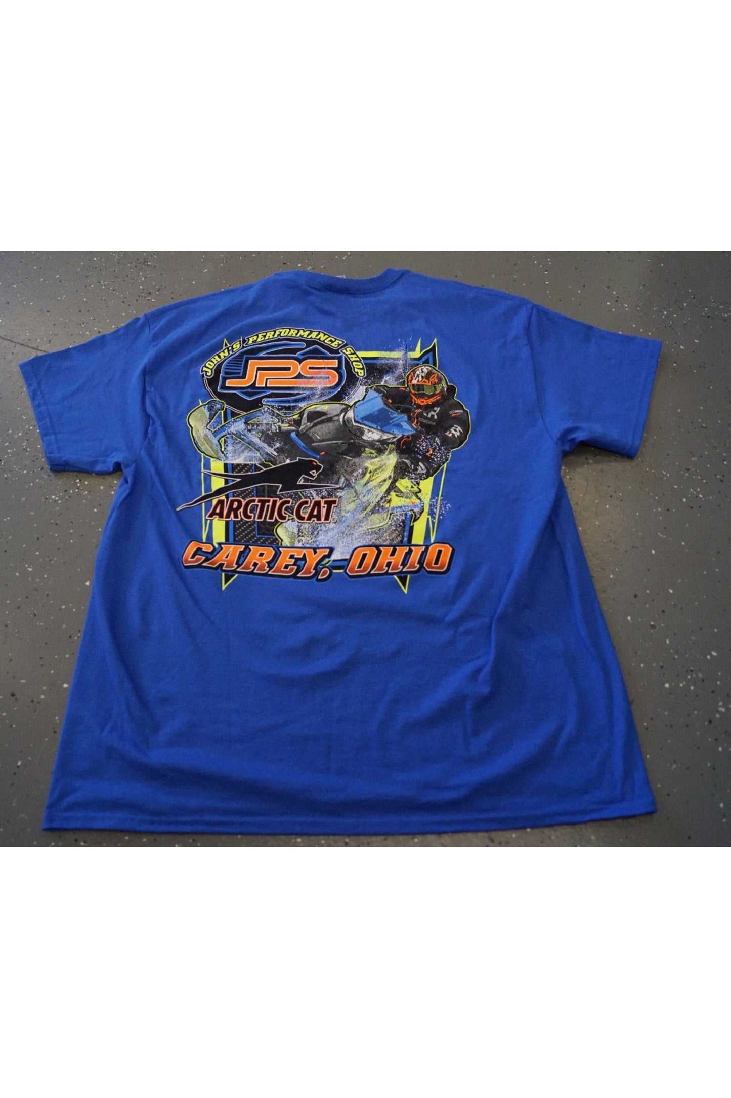 John's Performance JPS Blue Arctic Cat Snowmobile T-Shirt