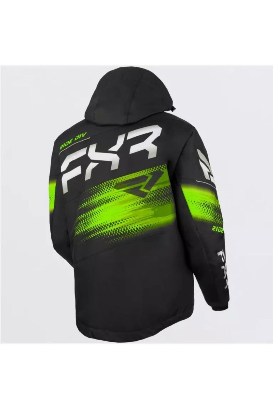 Men's FXR Boost FX 2-in-1 Snowmobile Jacket Black & Lime Green 240026-1070