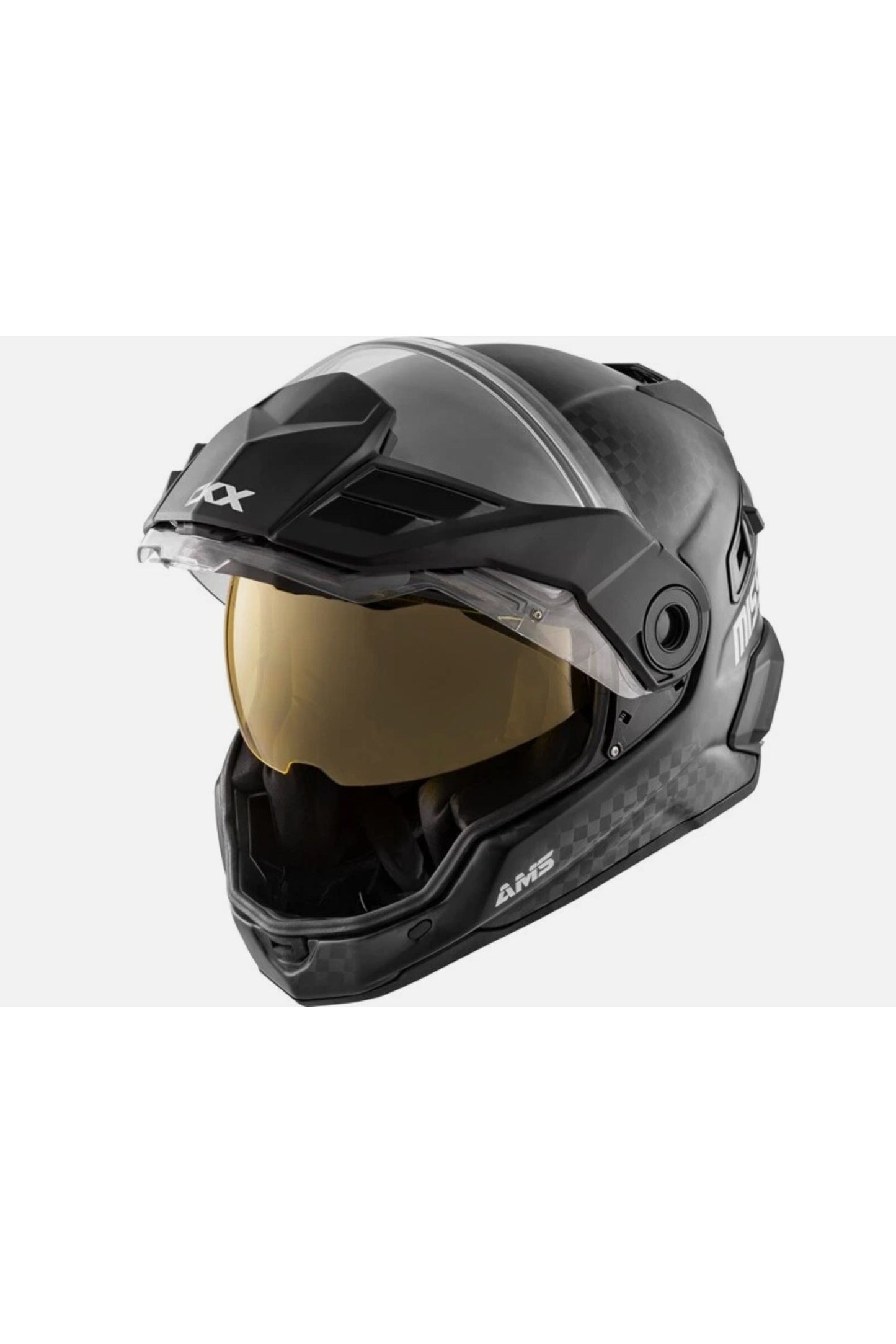 CKX Mission AMS Black Carbon Snowmobile Helmet w/ Heated Shield 51239