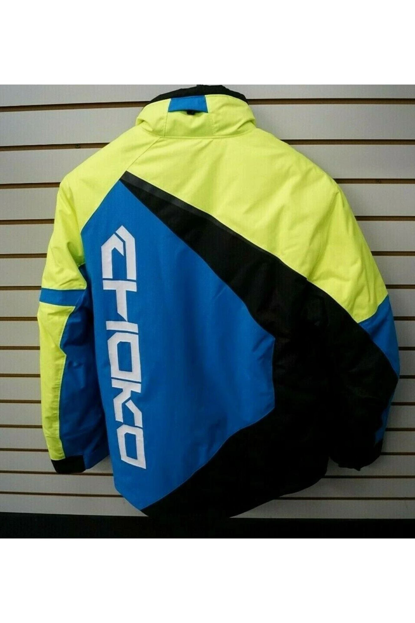 Choko Men's Crossover Flotation Hi-Vis & Blue Snowmobile Jacket 152120 600