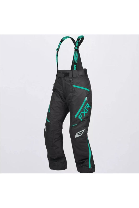 FXR Women's Edge Snowmobile Bibs Pants Mint 220325-1052