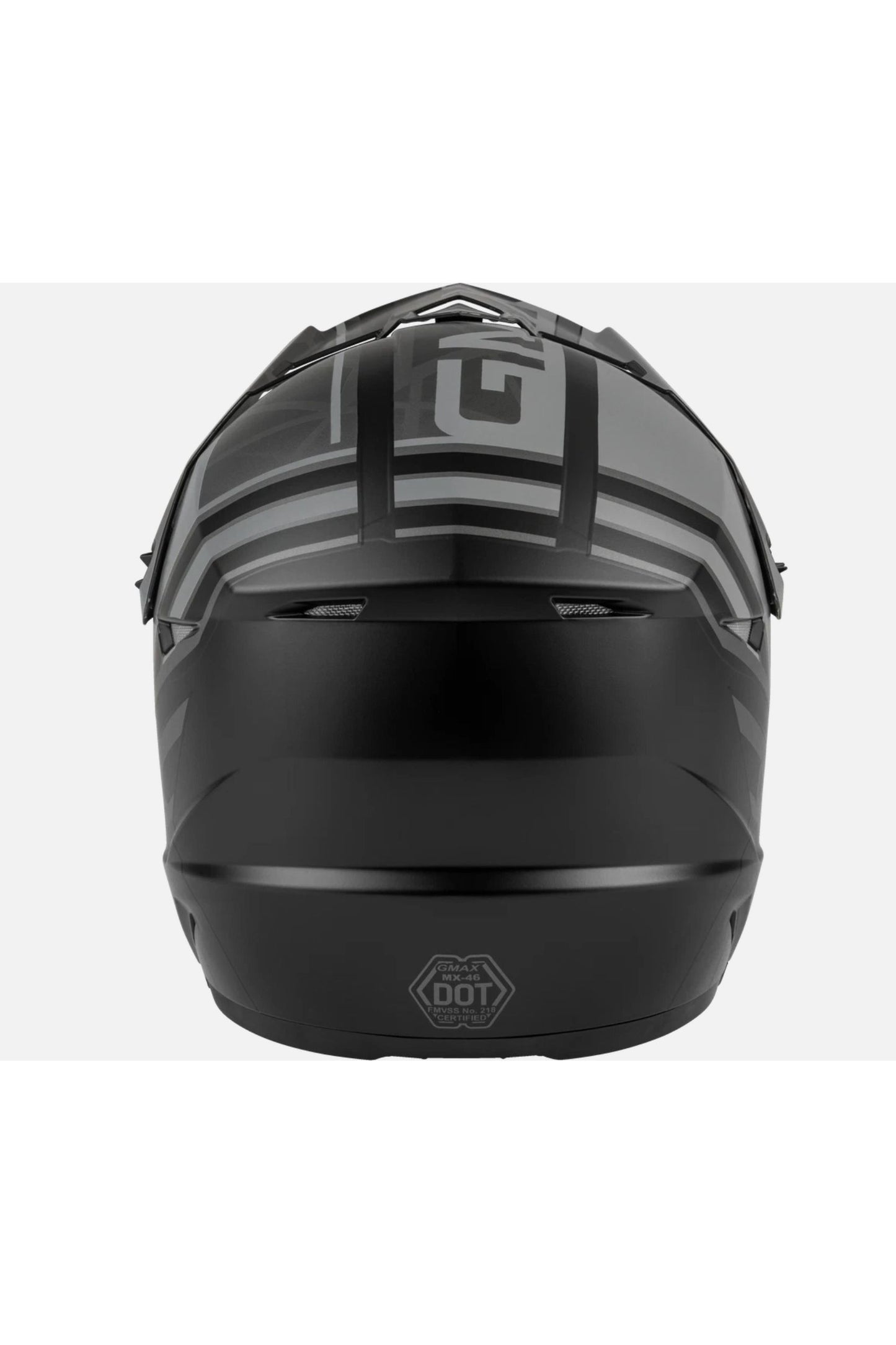 GMAX Adult MX-46 Off-Road Mega Helmet Matte Black Grey 72-6608