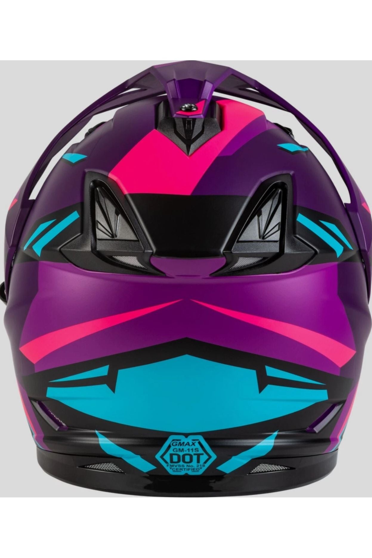 GMAX GM11S Matte Purple Pink Blue Snowmobile Helmet w/ Heated Shield E72-7130