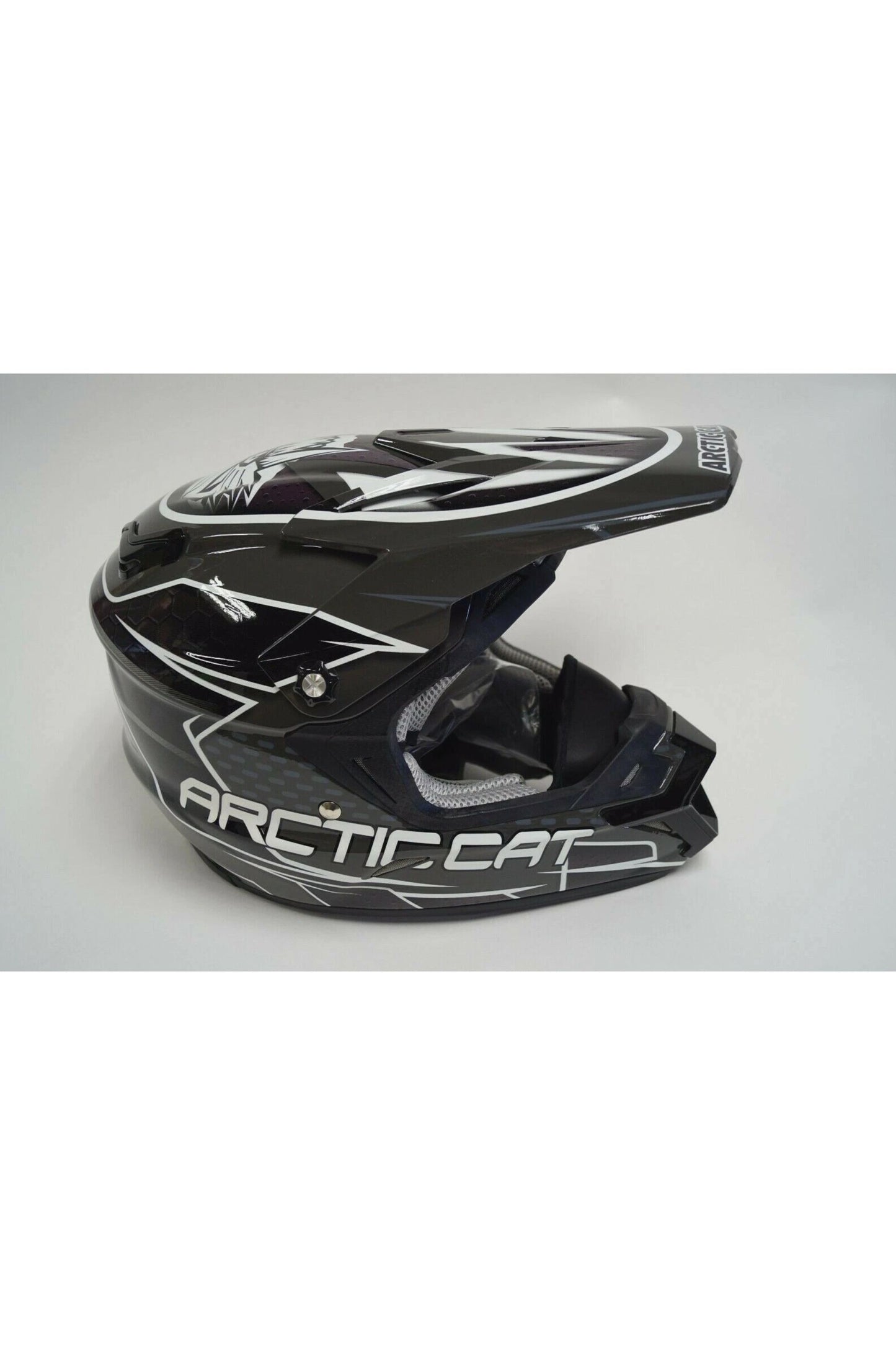 OEM Arctic Cat MX Team Arctic Cat ZR Black Gray White Helmet 5272-311