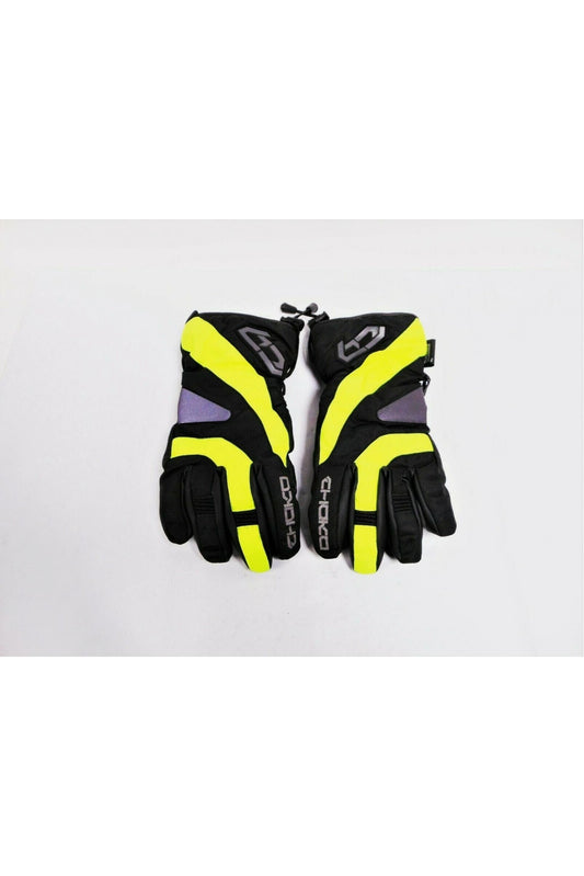 Choko Juniors Safety Lime Hi Vis Snowmobile Gloves XS S M L XL (8-18) 225251