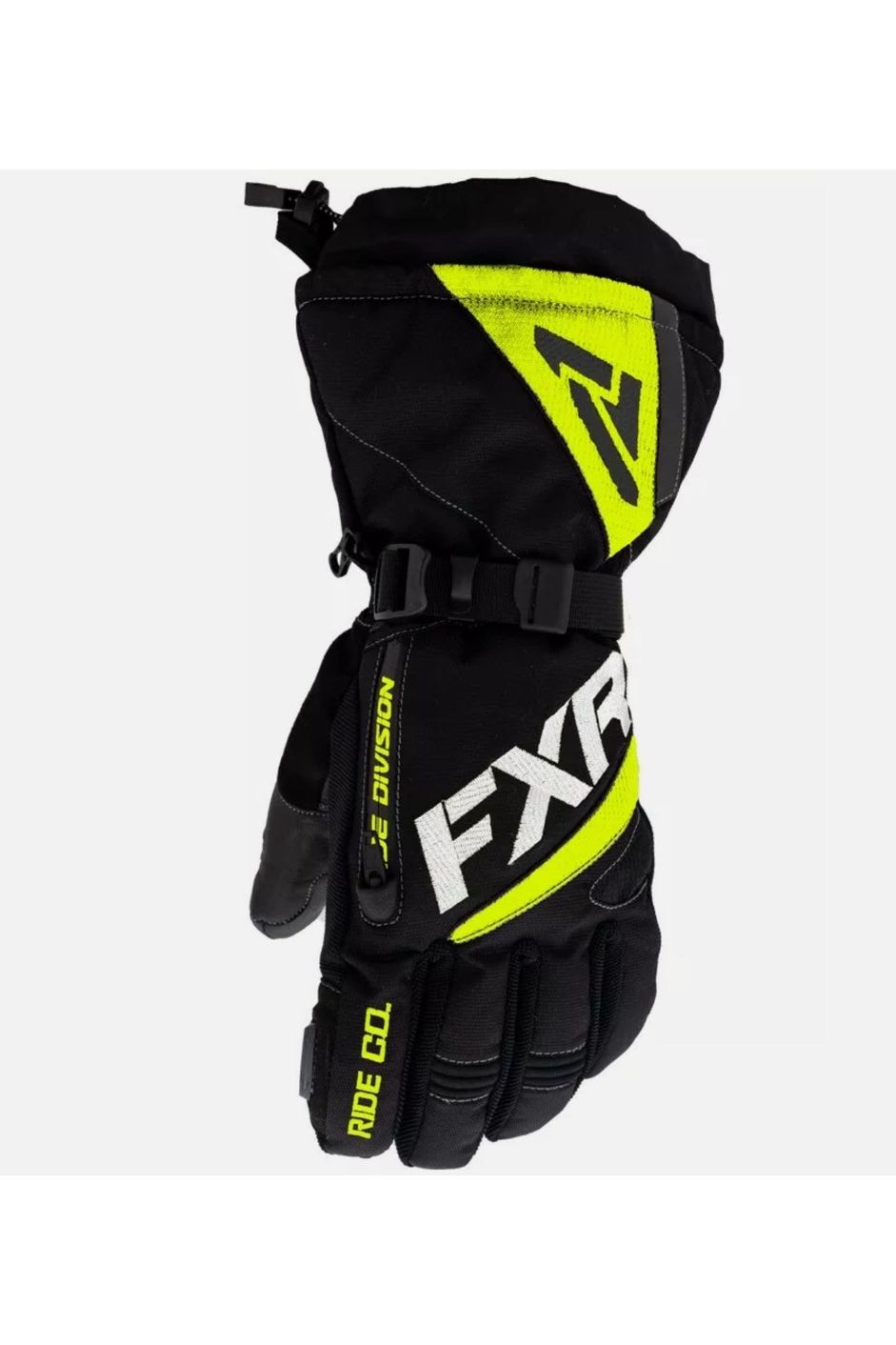 FXR Men's Fuel Snowmobile Gloves Black & Hi Vis 220810-1065