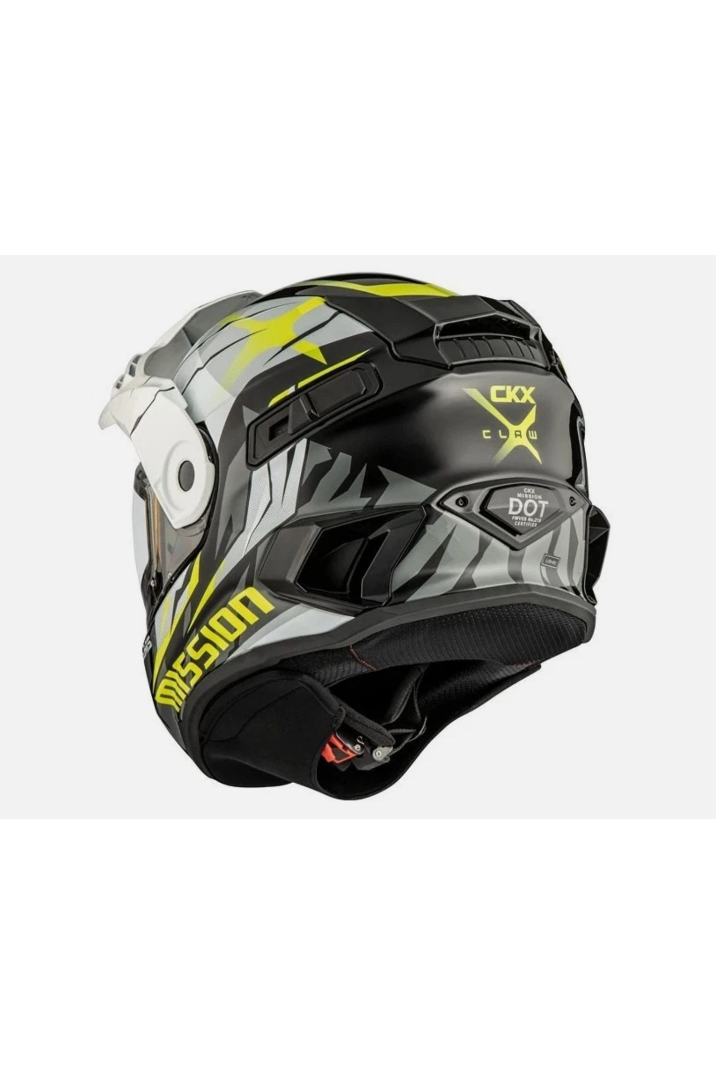 New White Lime CKX Mission Snowmobile Helmet w/ Heated Shield L XL 2XL 3XL 51695
