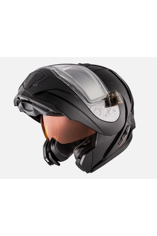 CKX Tranz AMS Gloss Black Modular Snowmobile Heated Helmet 51259