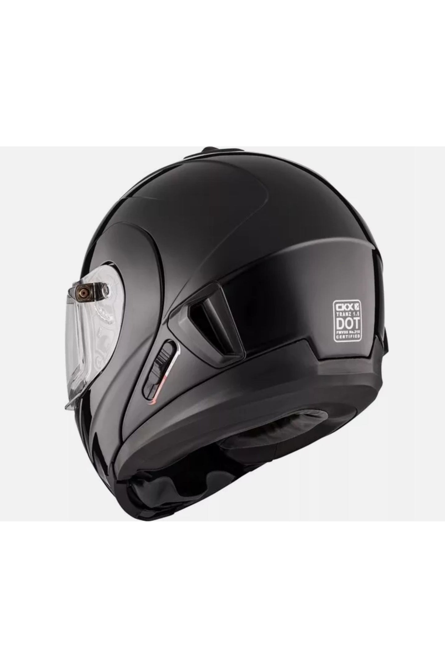 CKX Tranz AMS Gloss Black Modular Snowmobile Heated Helmet 51259