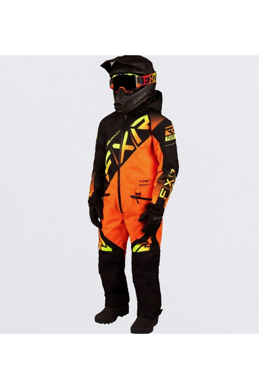 FXR Youth Kids CX Snowmobile Monosuit Orange Fade 233015-1026