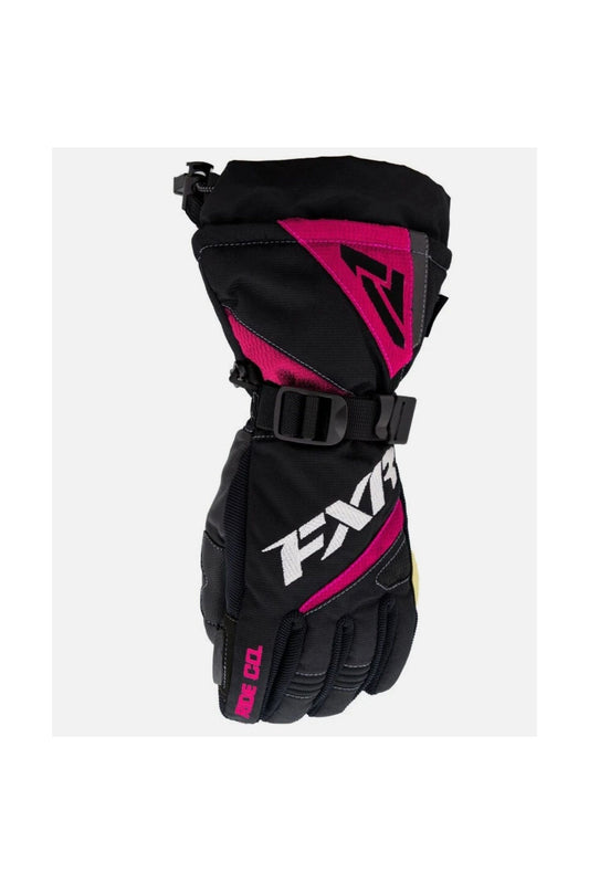 FXR Youth Snowmobile Helix Race Gloves Fuchsia Pink 220841-1090