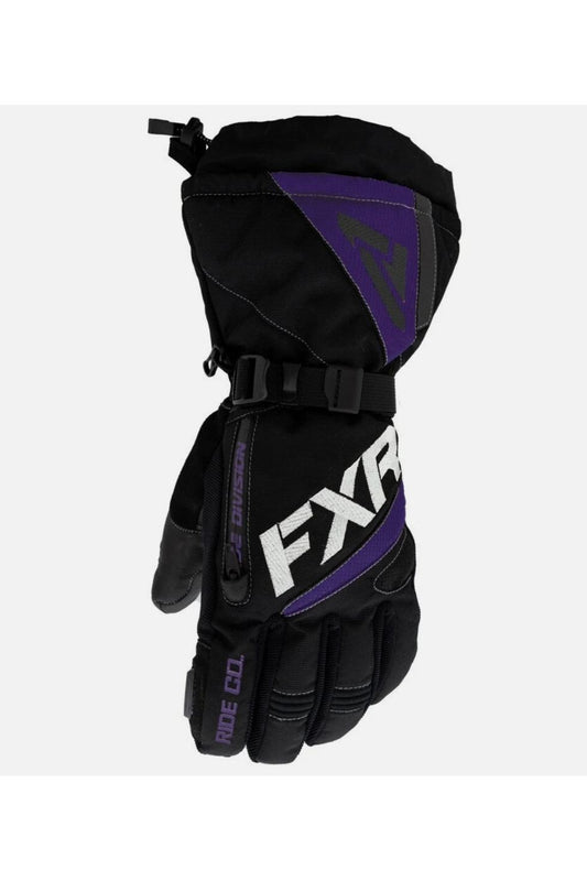 FXR Women's Fusion Snowmobile Gloves Black & Purple 220833-1080