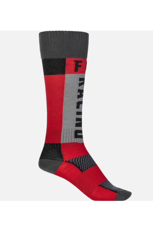 FLY RACING MX SNOWMOBILE SOCKS THICK RED & GREY LG/XL 350-0550L