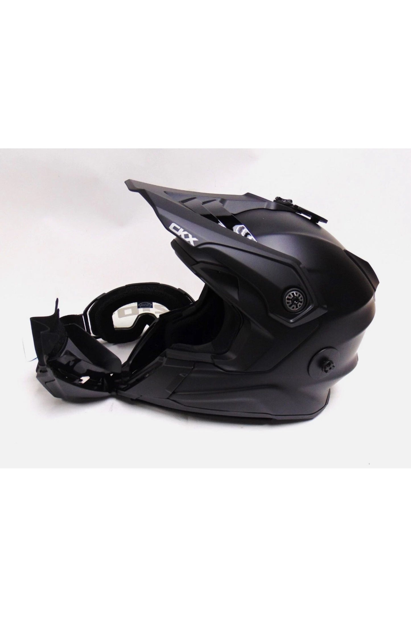 CKX Titan Original Black Matte Snowmobile Helmet Heated Goggles 50916