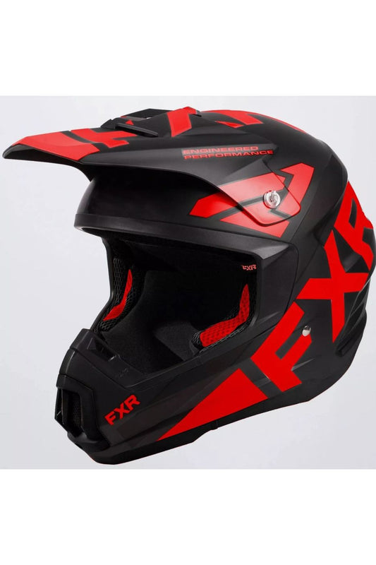 FXR Torque Team Open Snowmobile Helmet Red 220620-1020